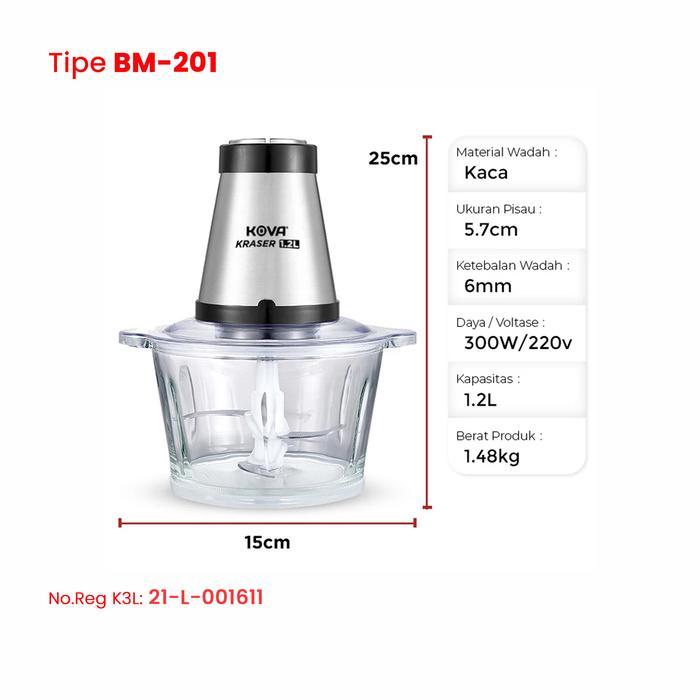 Kova Kraser Meat Grinder Blender Food Chopper Penggiling Daging Sayur