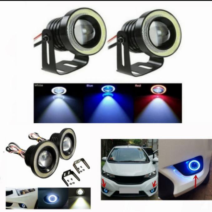 Lampu LED Foglamp Mobil ETIOS Angel Eyes 89mm