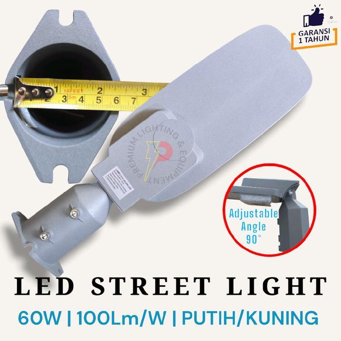 Promo Lampu Jalan Led Pju Ac220V 40W 60W 100 Watt Cahaya Putih Dan Kuning Street Light Adjustable