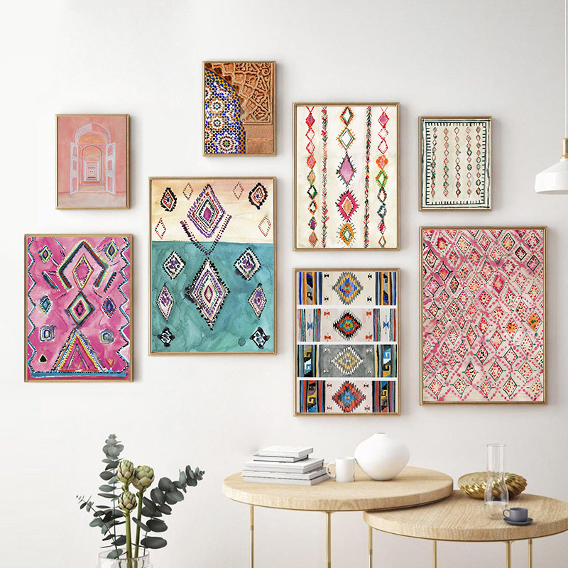 Moroccan Architecture Photography Posters and Prints Islamic Wall Art Canvas Painting Mosaic Wall