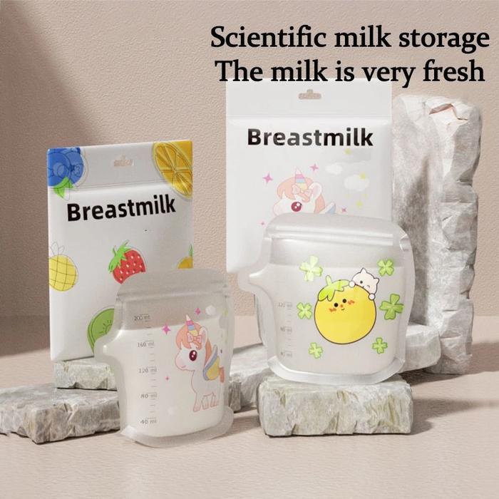 Flybb Kantong Asi 120Ml/200Ml 30Pcs Breastmilk Storage Bag Bpa Free Asi Kantong Asip Breast Milk Bag