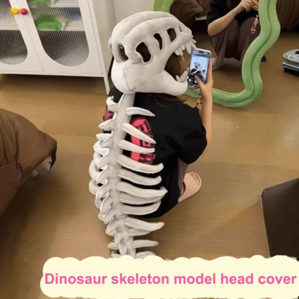3D Dinosaur Skeleton Plush Toys Funny Novelty Dinosaur Skeleton Cos Props Soft Comfortable Dinosaur