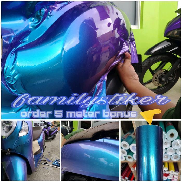 Stiker Skotlet chameleon sekotlet motor warna bunglon premium