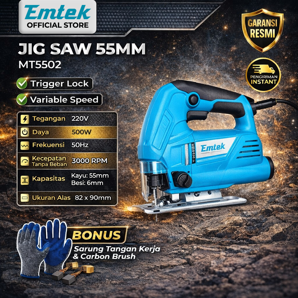 EMTEK Paket Jigsaw Listrik + Mata Gergaji