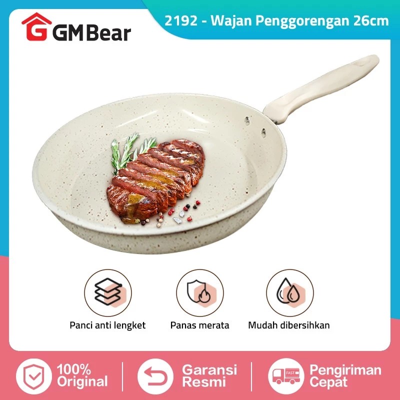 GM Bear Wajan Penggorengan 26 cm 2192 - Wajan Fry Pan