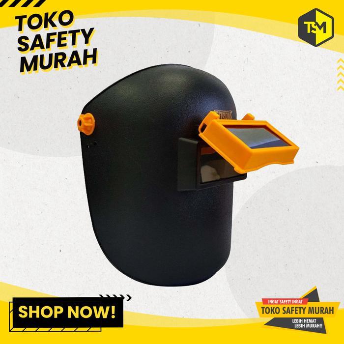 Penutup Muka Wajah Helm Las Topeng Las Plastik Tebal Alat Las Tukang