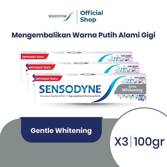 Sensodyne Toothpaste Pasta Gigi Sensitif Essensial Care Whitening 3x100gr - TRIPLEPACK