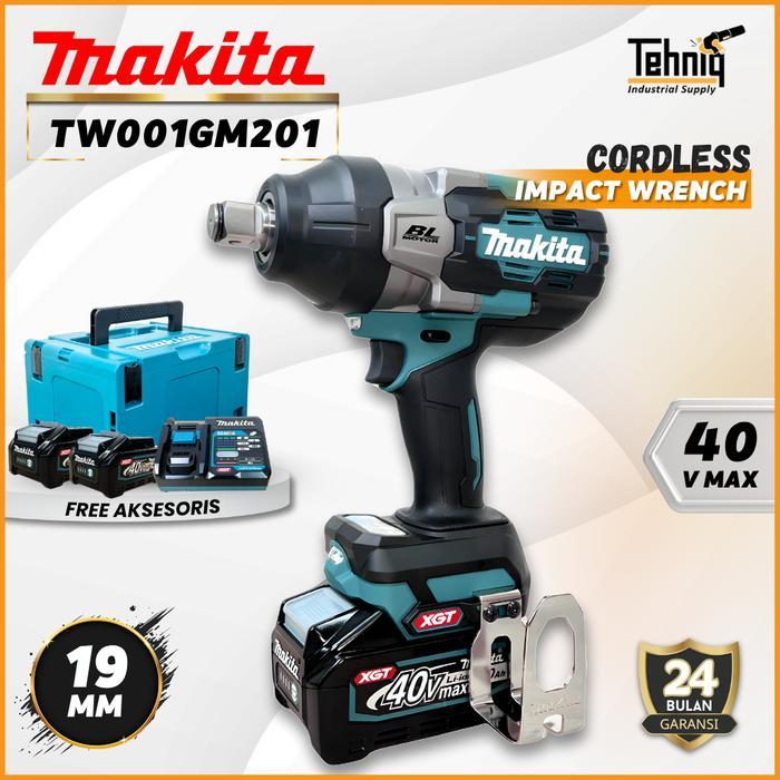 Makita Impact Wrench Cordless Brushless TW001GM201 40 Volt / Makita TW001GM201 Mesin Pembuka Baut