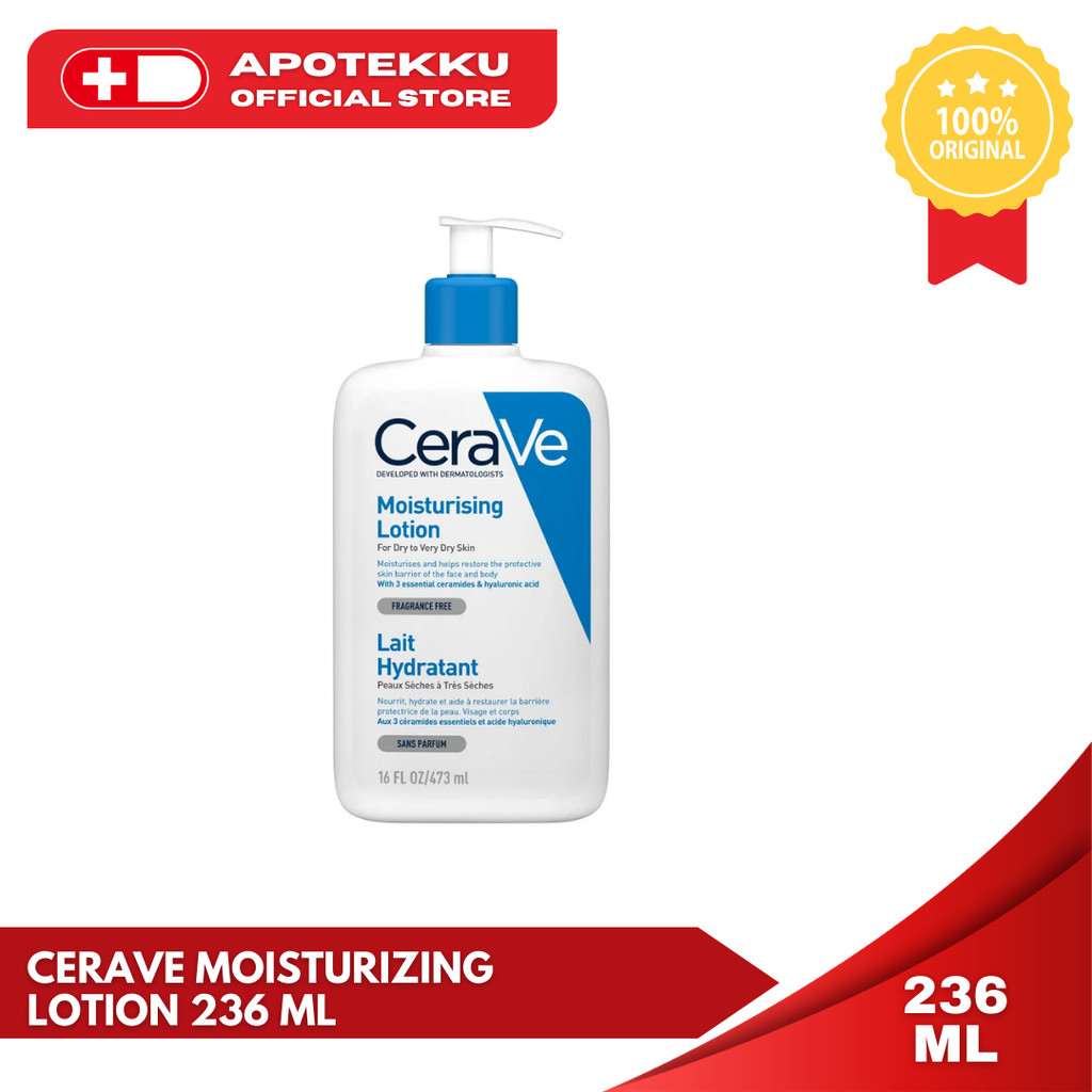 CeraVe Moisturizing Lotion 236ml - Pelembab Wajah & Tubuh