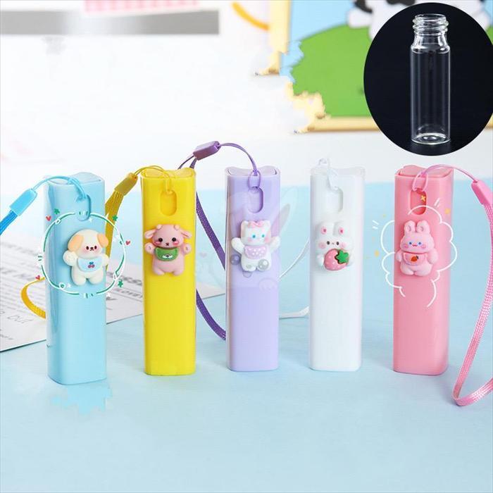 "New" KIYOWO Botol Spray Parfum Hands Sanitizer Mini Motif Karakter Travel Refill Gaya Lucu Korea