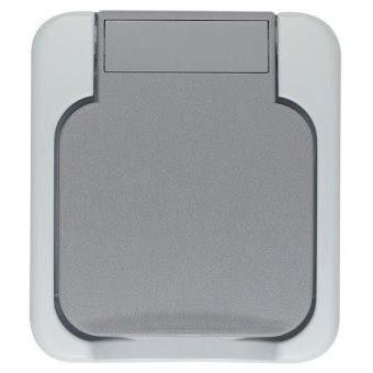 Stopkontak colokan outdoor broco atlantik dengan tutup tempel socket