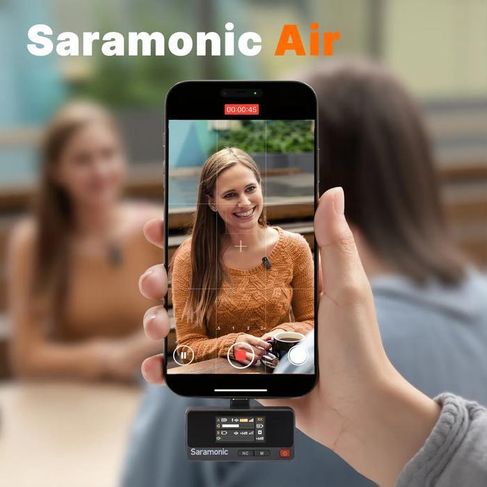 Best Seller Saramonic Clip On Wireless Mic Kamera/Handphone Vlog Live Konten Noise Canceling Air