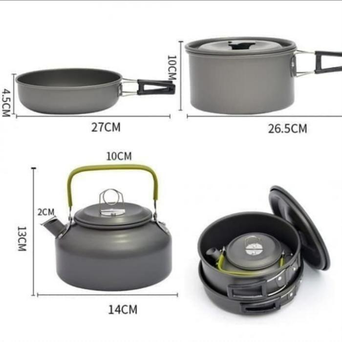 cooking set nesting teko camping outdoor