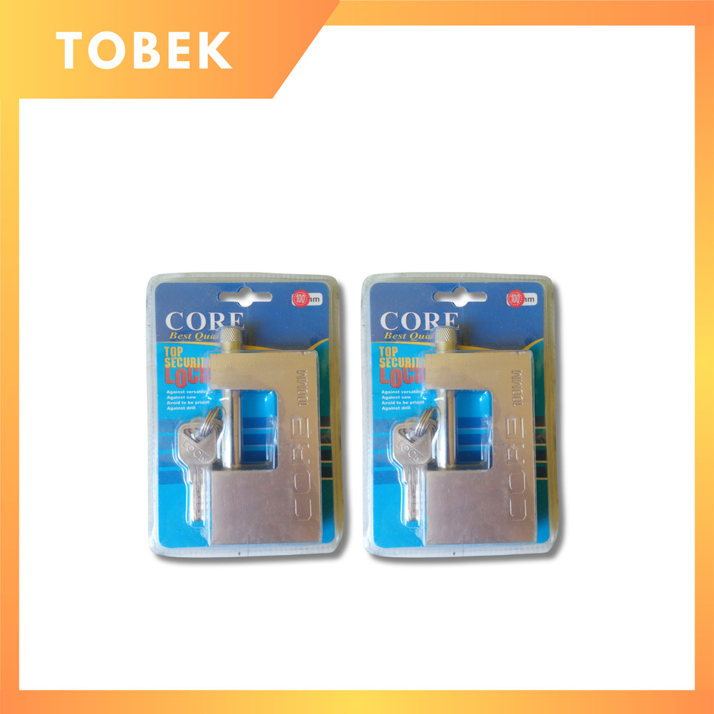 CORE | Gembok Kotak Pagar Baja Anti Maling 100 mm | Kunci Gudang Besar Kuat