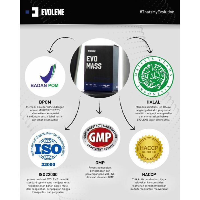 EVOLENE EVOMASS 2 LBS 900 GRAM SUSU TINGGI PROTEIN DAN KALORI