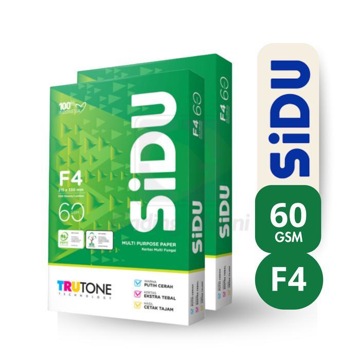 Kertas HVS Sidu F4 Folio 60 Gr - SiDU Kertas Fotocopy 60 GSM Folio