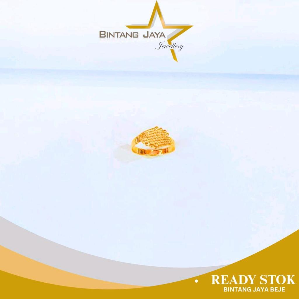 Cincin Emas LM99 Kipas | Berat 3gr - Kadar LM99 - Size 8 | Tebal Berasa (TMG)