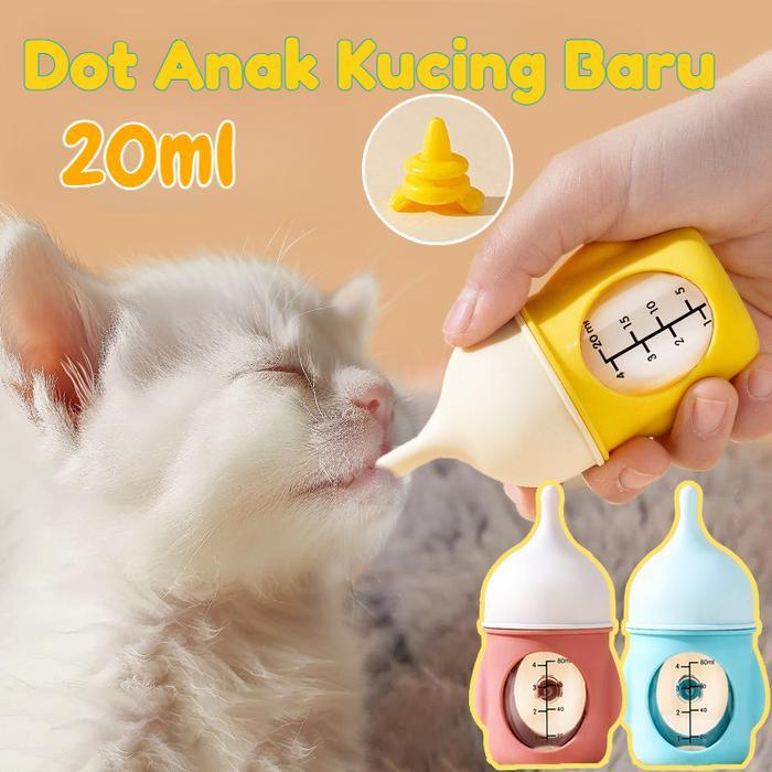 20ML Botol Dot Hewan Peliharaan Silikon / Botol Susu Anjing Kucing Dot Anak Kucing Anjing Musang
