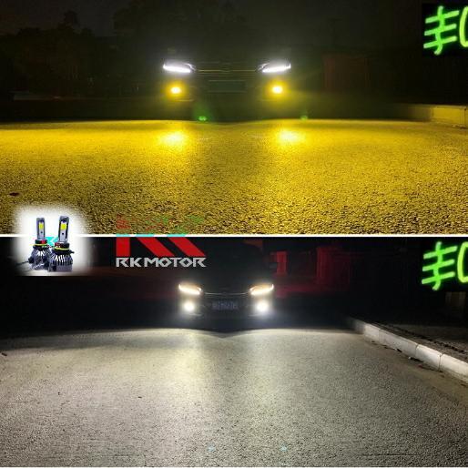 Hb4 9006 Led Tiga Warna Foglamp Mobil Garansi
