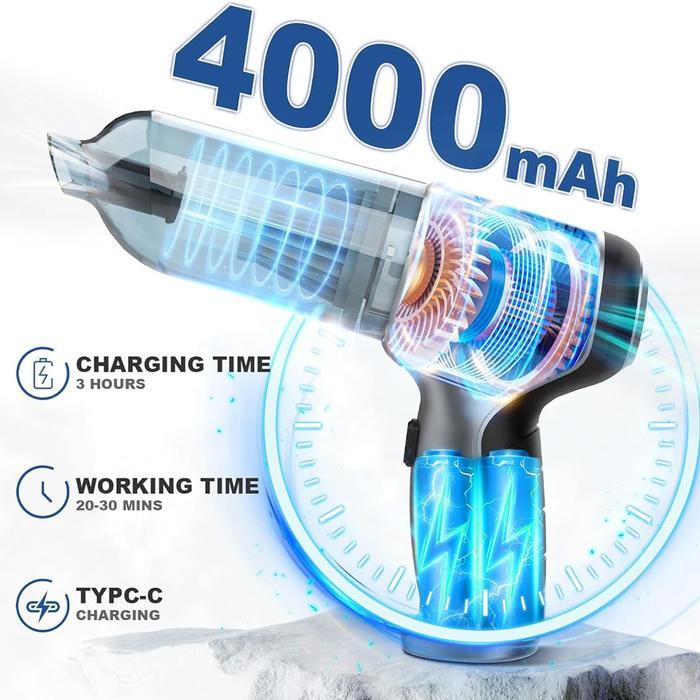 CAR VACUUM CLEANER WIRELESS VACUUM CLEANER DUSTER HANDHELD VACUUM PUMP FOR HOME PORTABLE CORDLESS
