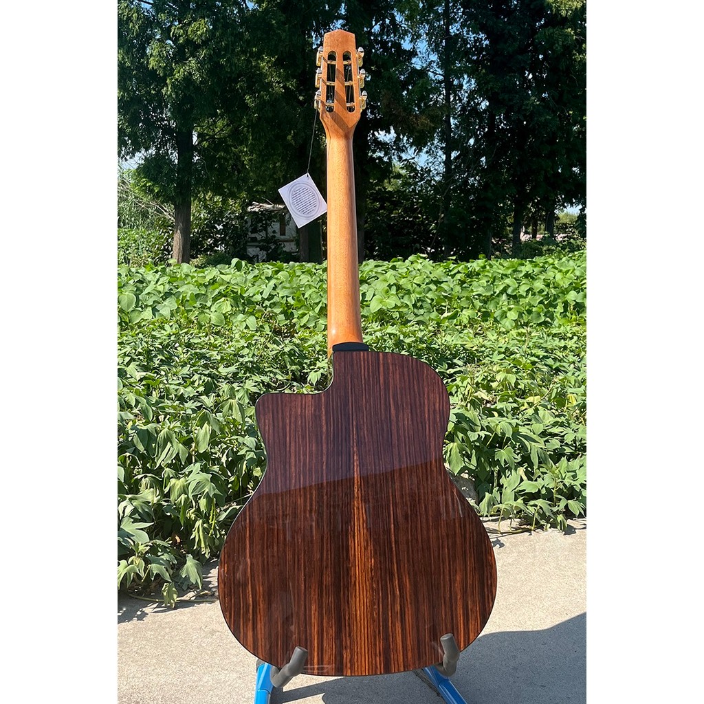 Oval Hole Solid Spruce Top Gypsy Jazz Guitar with High Quality Vintage Archtop Folk String