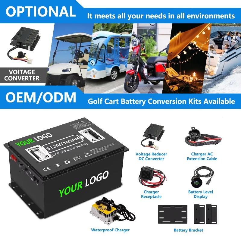 Hot Selling Golf Cart Wholesale Price Lithium Ion Batteries 36V 48V 60V 72V 50Ah 100Ah 105Ah 120Ah