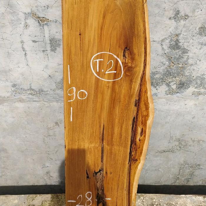 Papan Ambalan Meja Konsol Kayu Jati Asli Natural Prefinished A2 90Cm