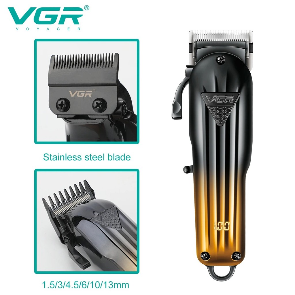 VGR Hair Trimmer Professional Electric Shaver Adjustable Trimmer Barber Clippers Beard Trimmer