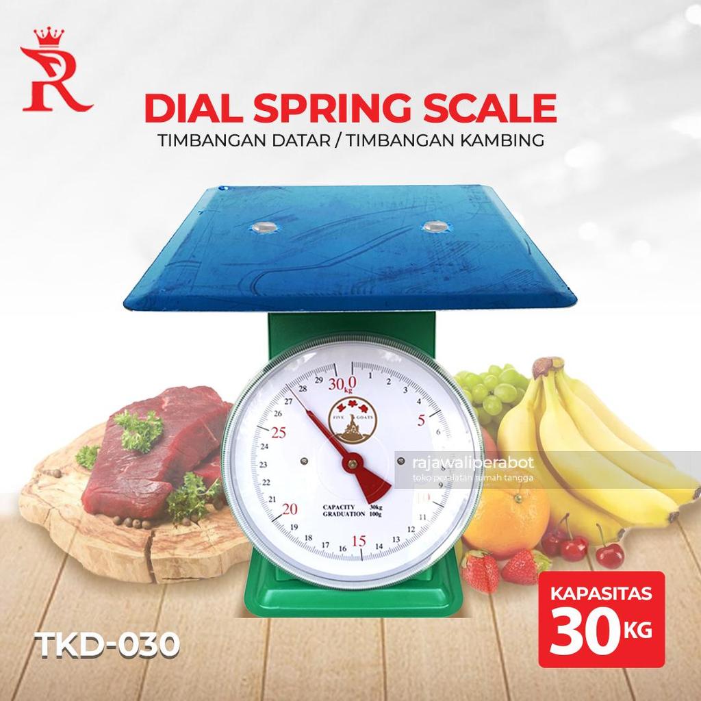 Timbangan Duduk Datar 30 kg Timbangan Besi Jarum Five Goats