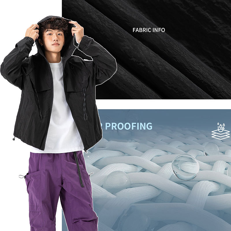 Autumn Hiking Jacket Men Outdoor Waterproof Windproof Camping Jacket Spring Breathable Zipper Pocket