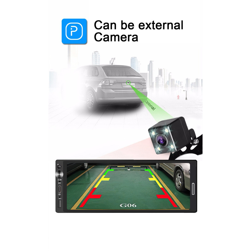 IPS 6.9 Inch 1Din Wireless Or wired Carplay Android Auto Car Radio Multimedia MP5 Player 1 Din DVD