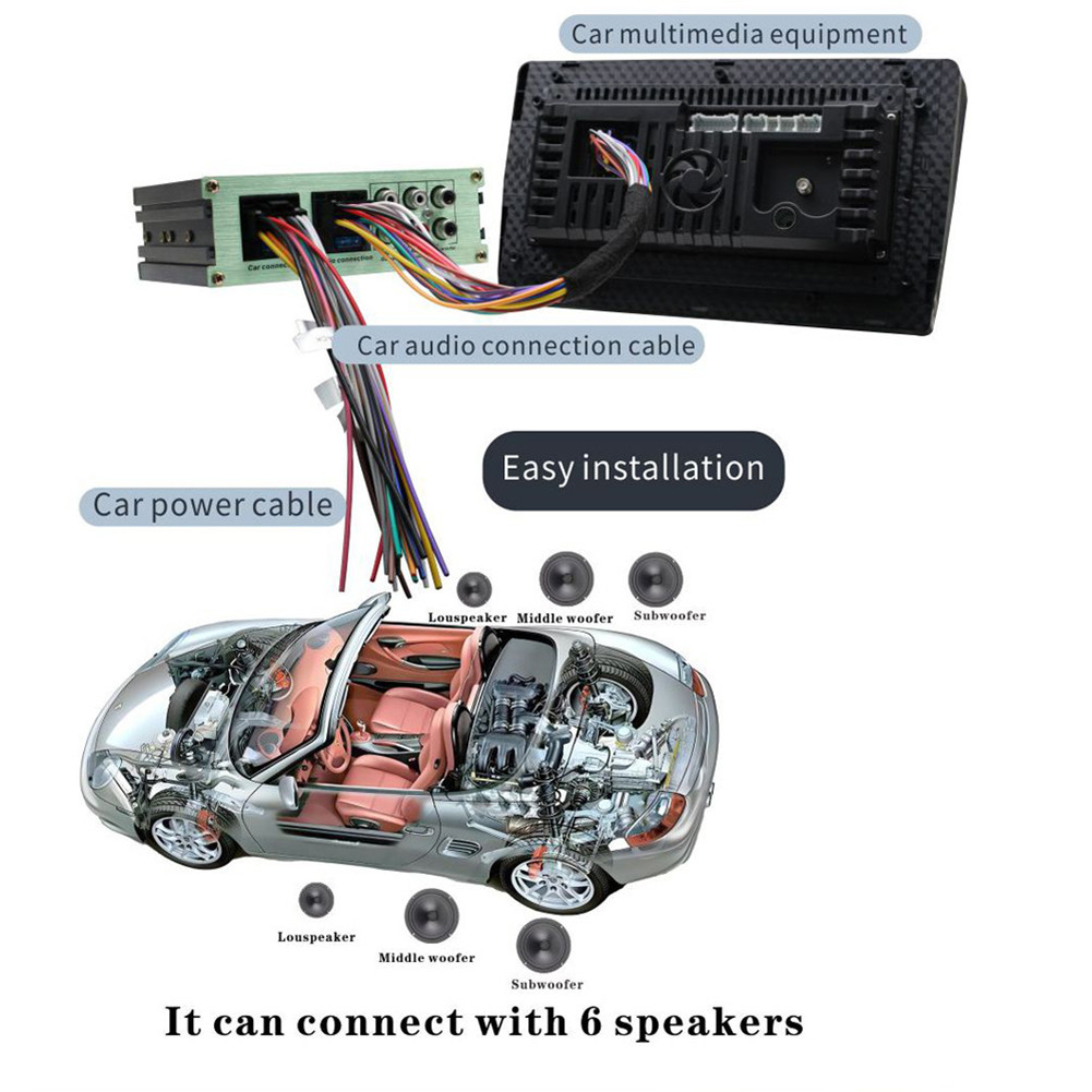 Audio Digital Sound Processor 6-Channel Output DSP Car Equalizer Navigation Sound Quality