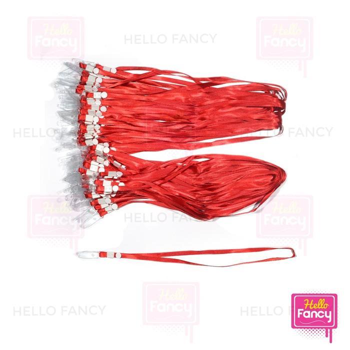 "New" Kalung Tali ID Card 1 cm Cantol Plastik Lanyard / Name Tag Murah PCL1