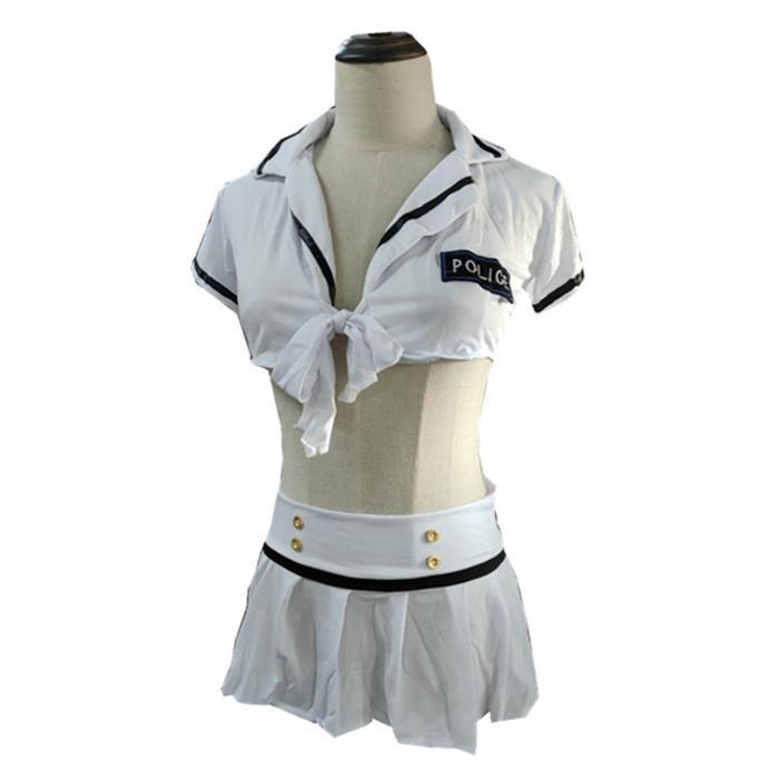 Sorella - Set Lingerie Seksi Rok Model Cosplay Police Lingeries Plus G String