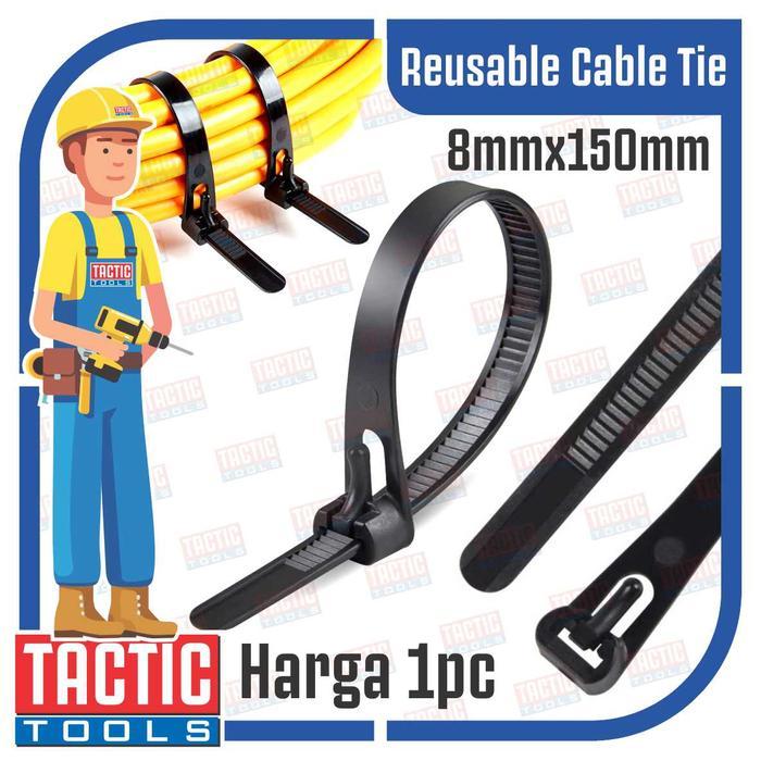 Gumi Kabel Ties Reusable / Tali Pengikat Kabel Bisa Pakai Ulang
