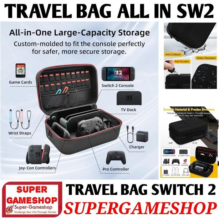 SALE Travel Bag Nintendo Switch 2 Travel Bag All in One Switch 2 Tas Travel Nintendo Switch2 Travel