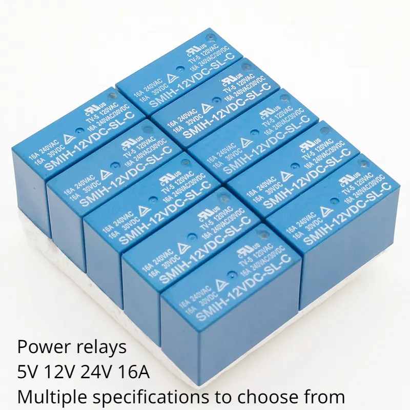 10PCS/lot Power relays SMIH-05VDC-SL-C SMIH-12VDC-SL-C SMIH-24VDC-SL-C 5V 12V 24V 16A 8PIN A set of