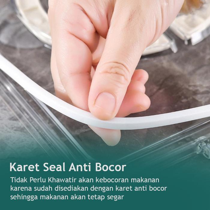 Qiek Kotak Penyimpanan Kulkas Kontainer Kulkas Food Kontainer Kotak Penyimpanan Kulkas Akrilik Sekat