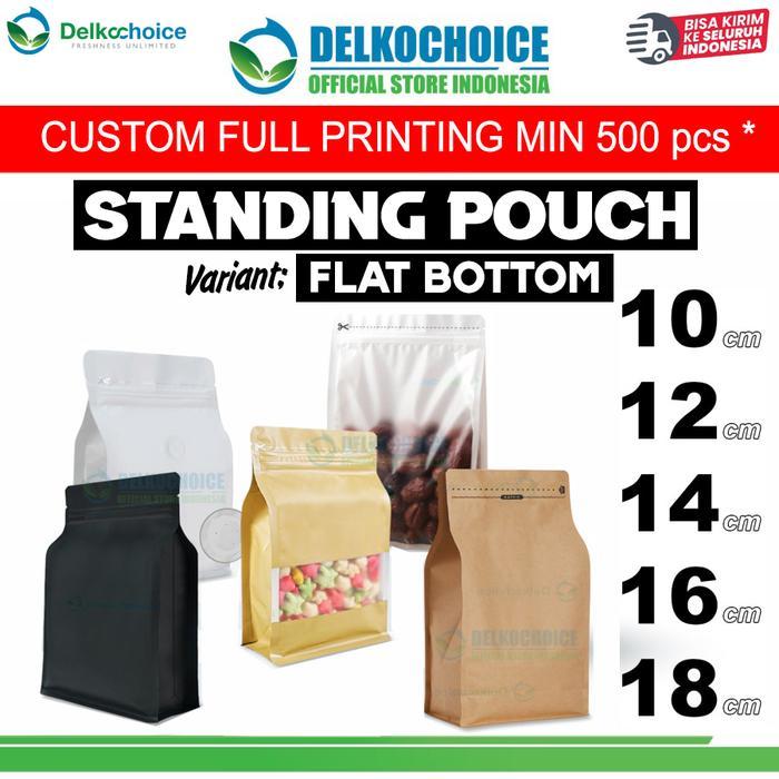 Standing Pouch Variant FLAT BOTTOM Plastik Klip Kemasan DELKOCHOICE