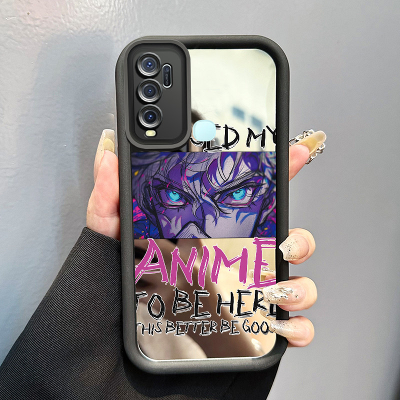 Casing Hp VIVO Y50 VIVO Y30 VIVO Y30i Case Casing Karakter Anime Pola Kasus cermin tangga Kasus pons