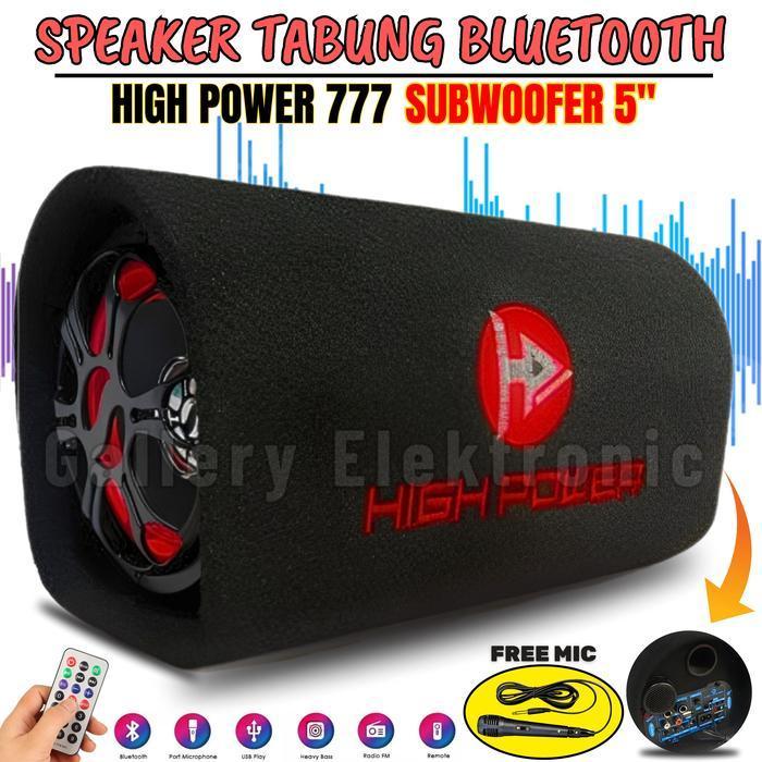 BISA COD Speaker Aktif High Power 777 Bluetooth Radio Speaker Tabung Bluetooth 5 Inch Bisa Di
