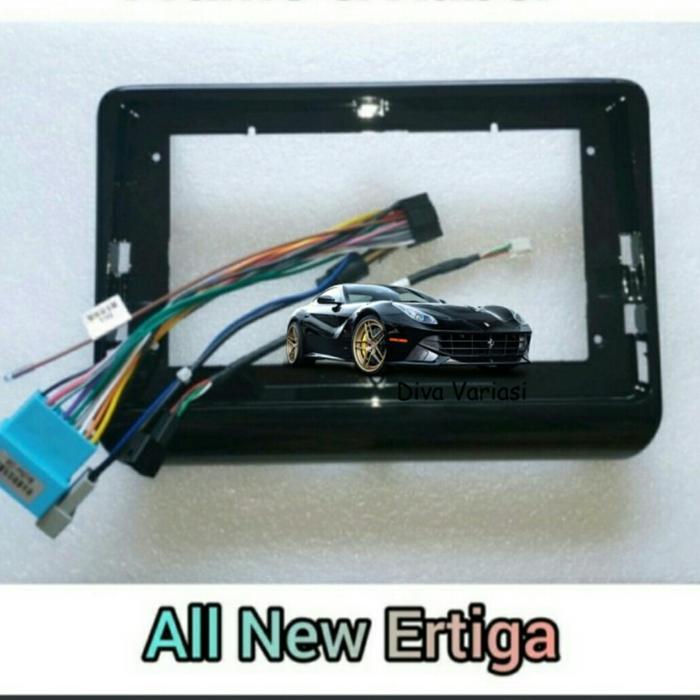 Ready frame double din 9 inch android mobil all new Ertiga list tape+soket pnp suzuki