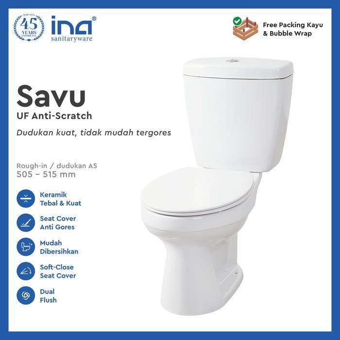INA Closet SAVU + Seat Cover UF Anti-scratch | Closet +Toilet Shower | Closet Duduk - Kloset - Klose