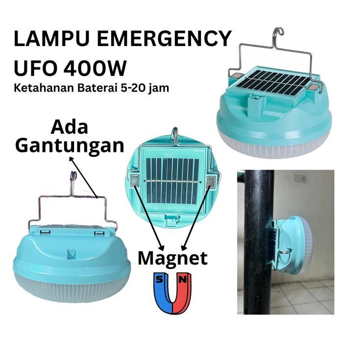 Lampu Led Emergency Ufo 400W /Solar Panel Led/ Lampu Emergency Gantung Lampu Taman Outdoor Lampu