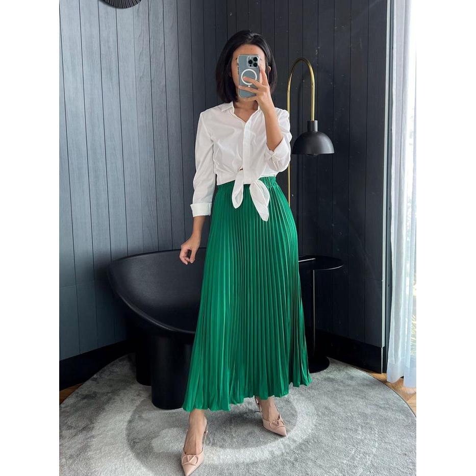 Rok Plisket Mayung / Rok Plisket / Plisket Premium / Pleated Skirt Pasti Ori