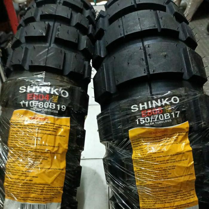 Shinko Bigblock 804/805 110/80-19 + 150/70-17 ban dual purpose