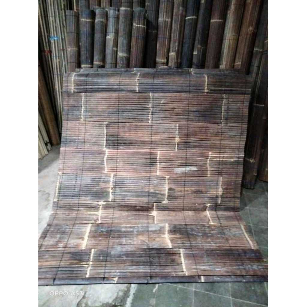 TIRAI BAMBU T2M x L2M - KERAI KULIT BAMBU - TIRAI GULUNG - KEREI BAMBU - KREY BAMBU