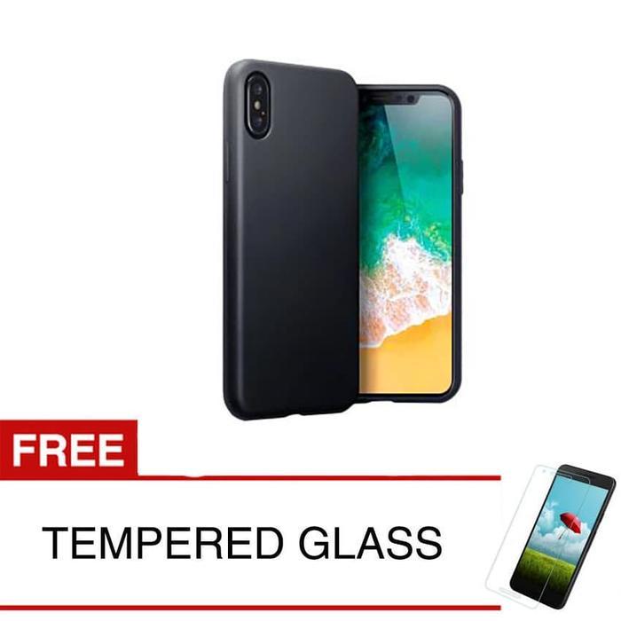 Termurah Case for Apple iPhone XR - 6.1 inch - Slim Soft Case - Hitam Solid Premium