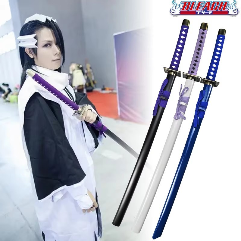 BELI SEKARANG 104cm Bleach Katana Kuchiki Byakuya Sabre Anime Cosplay Prop Ninja Knife Real Full Siz