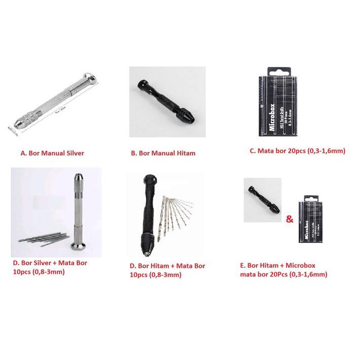 "New" Bor Tangan Mini Micro Bor PCB Twist Micro Drill